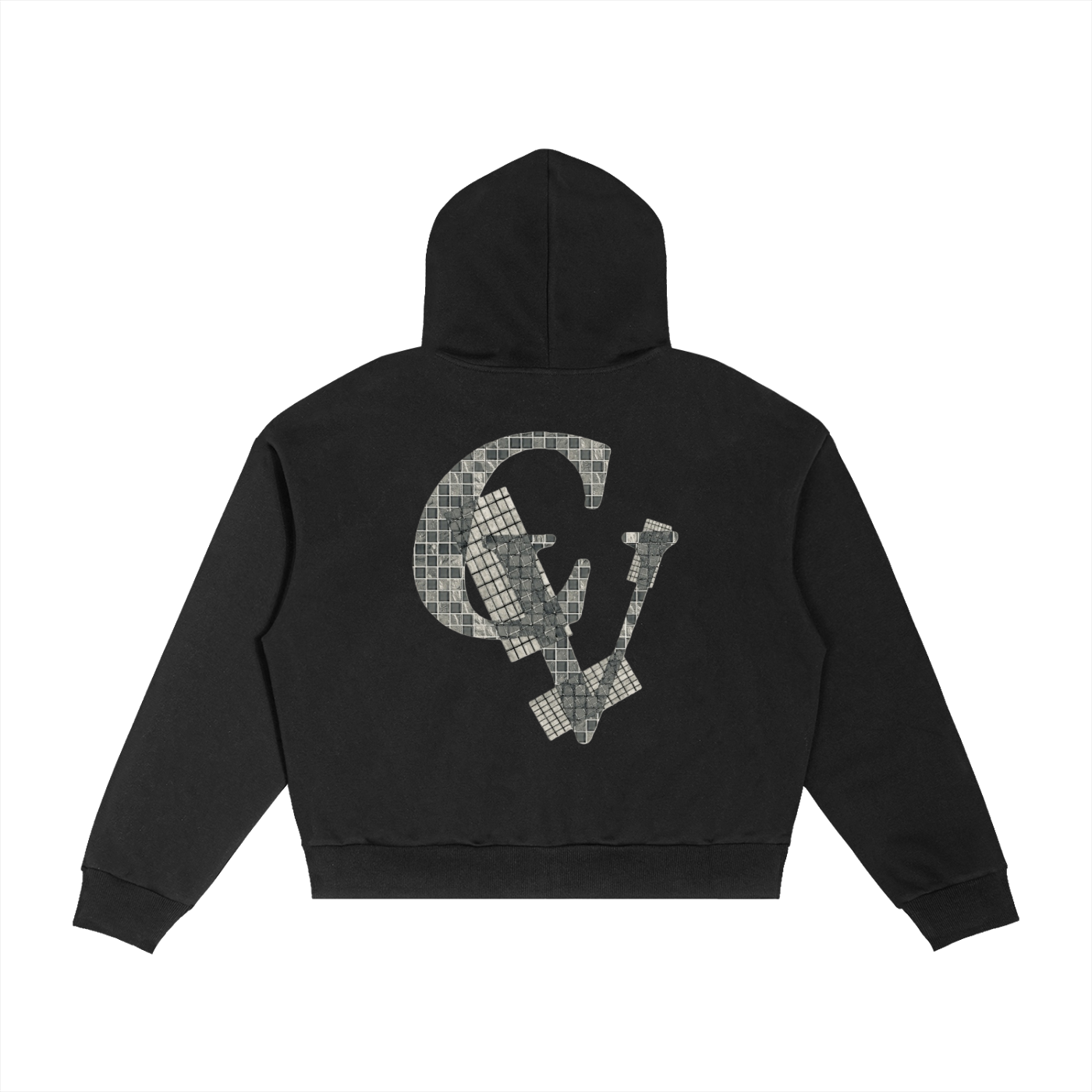 CV Plaid Boxy Zip Hoodie