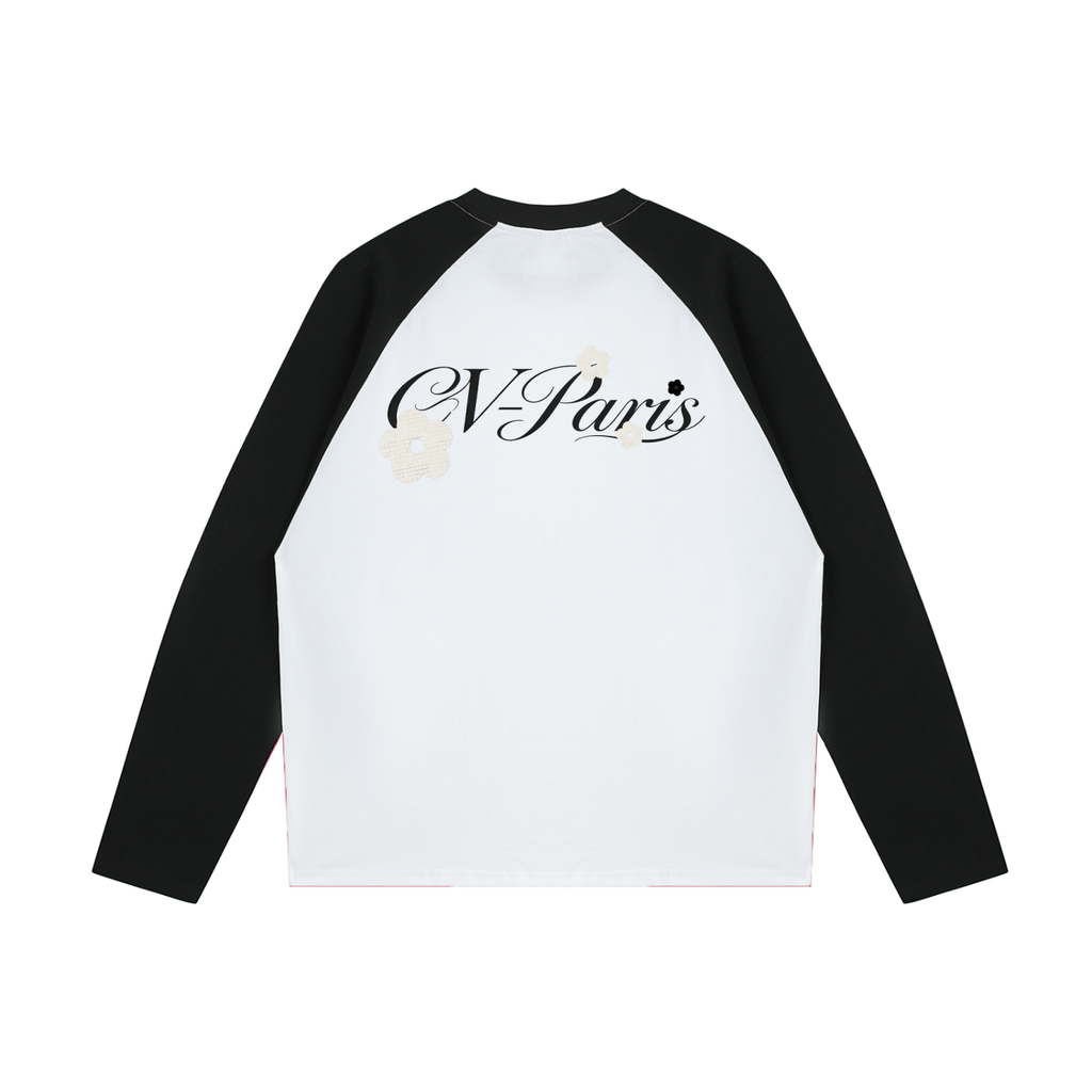 CV Color-Block Long-Sleeve | beige bloom