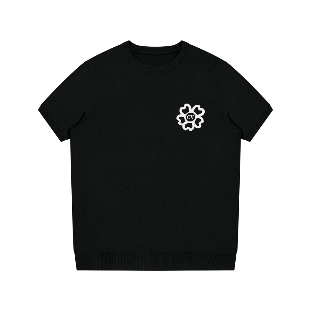 CV | Blanc/Noir | Knitted Tee