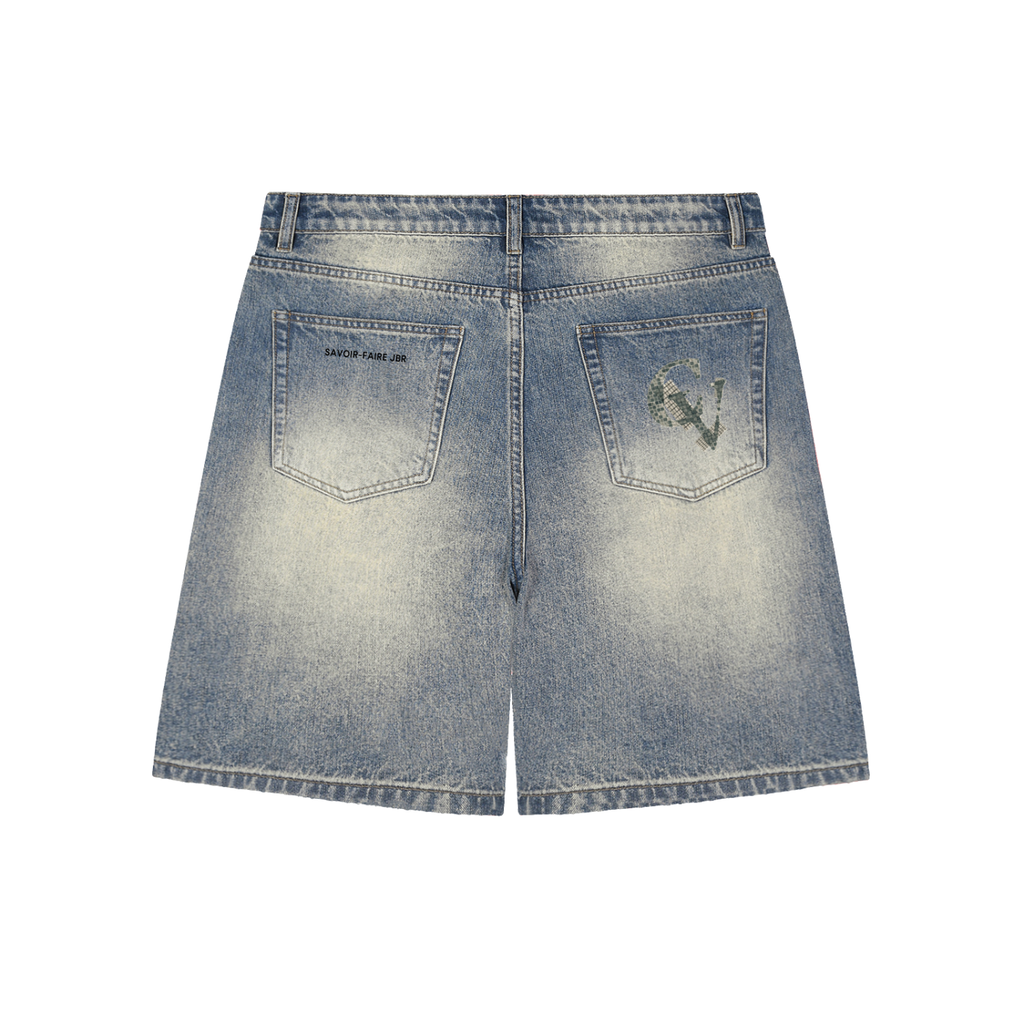 CV Distressed Baggy Denim Shorts