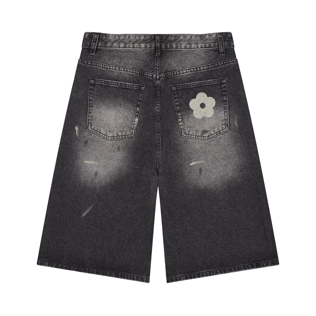 CV Wide Leg Denim Shorts