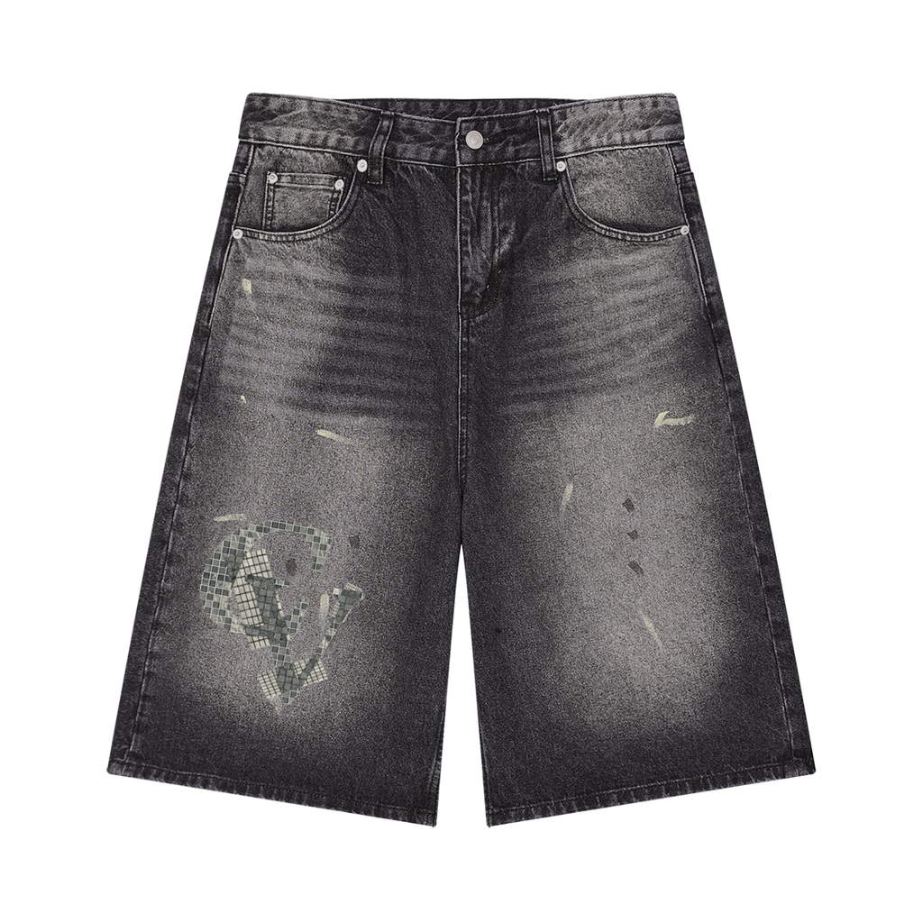 CV Wide Leg Denim Shorts