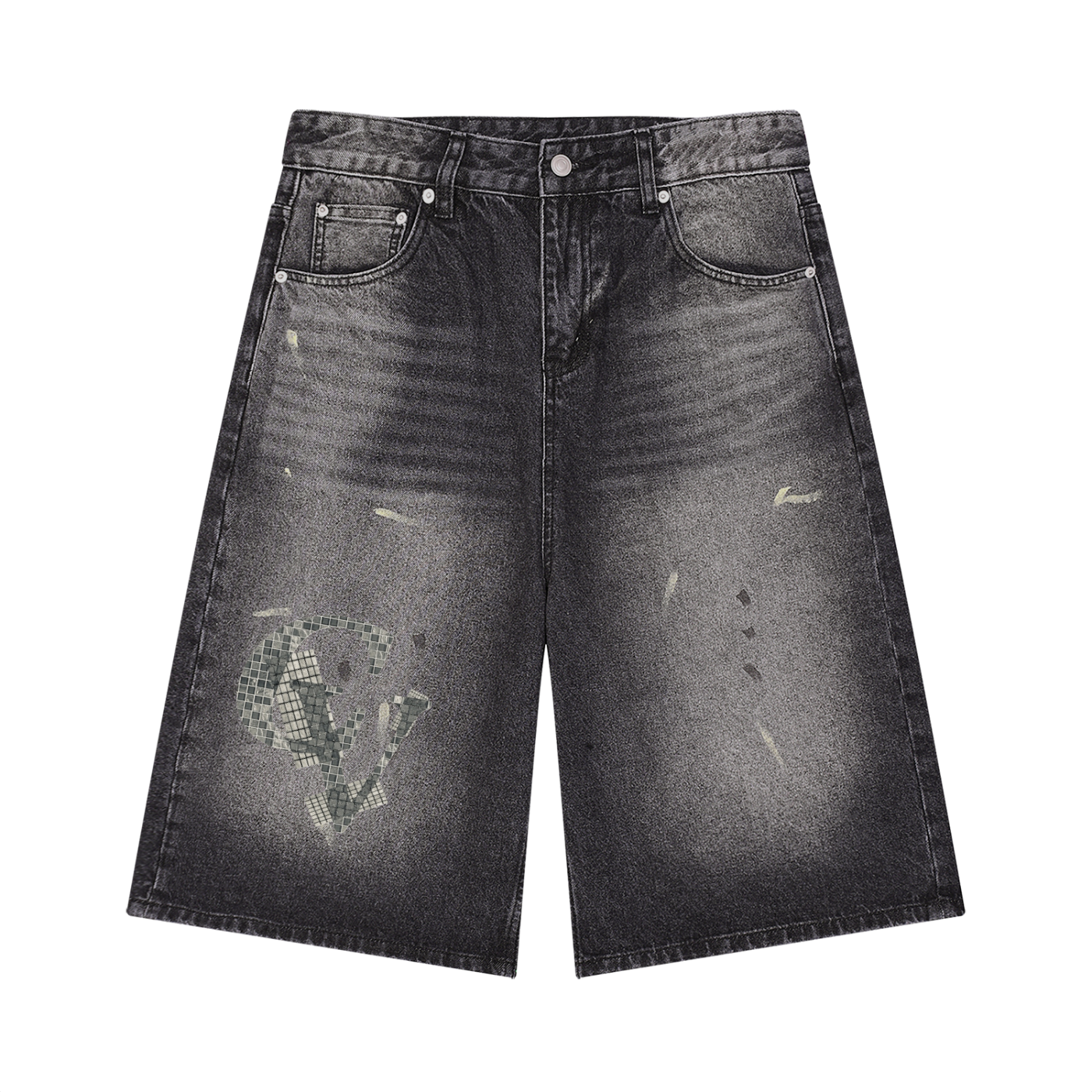 CV Wide Leg Denim Shorts