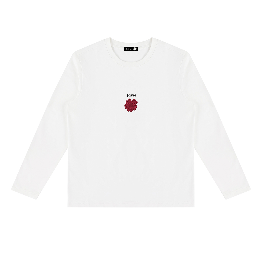Faire Fleur |  Le rouge et blanc | Heavyweight Long Sleeve