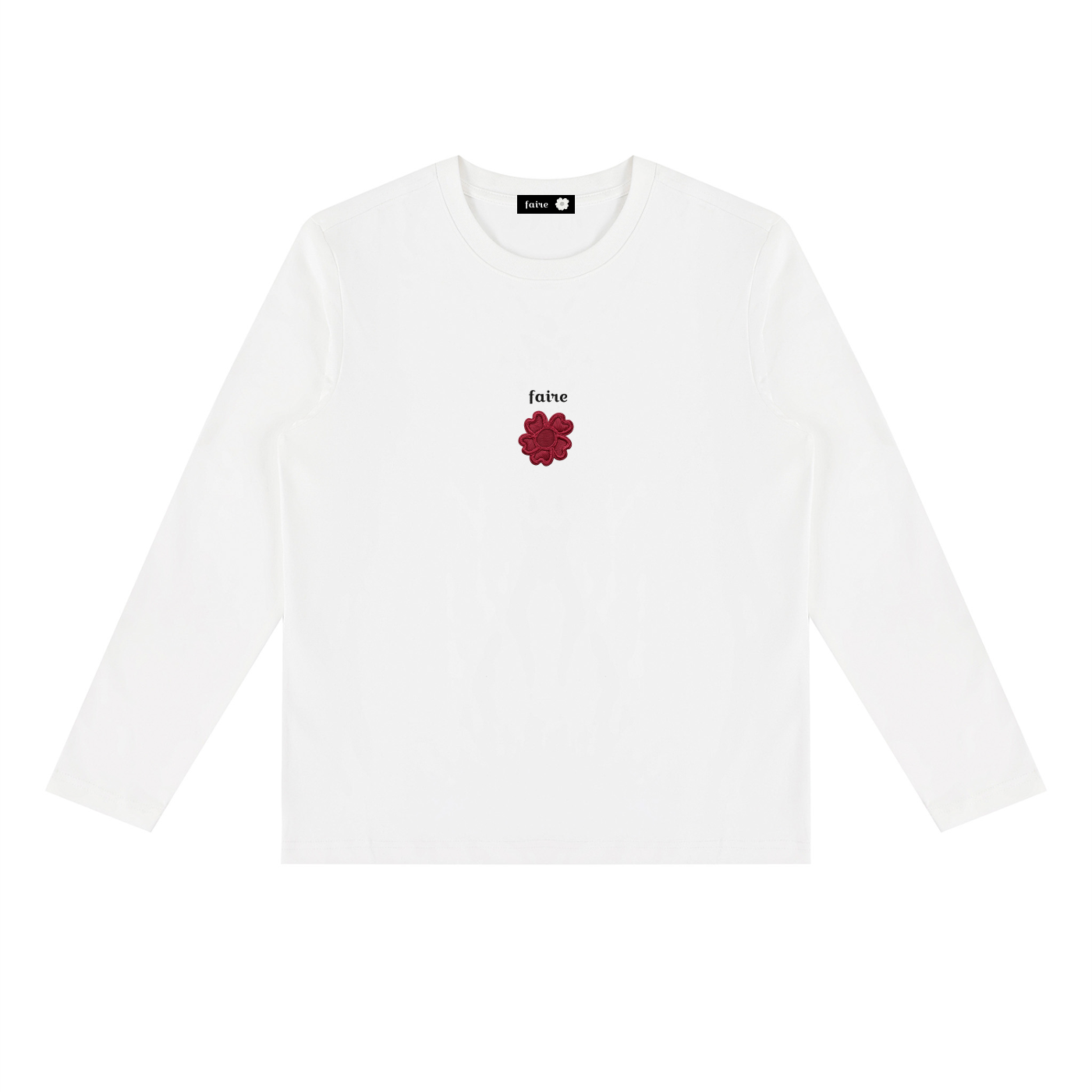 Faire Fleur |  Le rouge et blanc | Heavyweight Long Sleeve