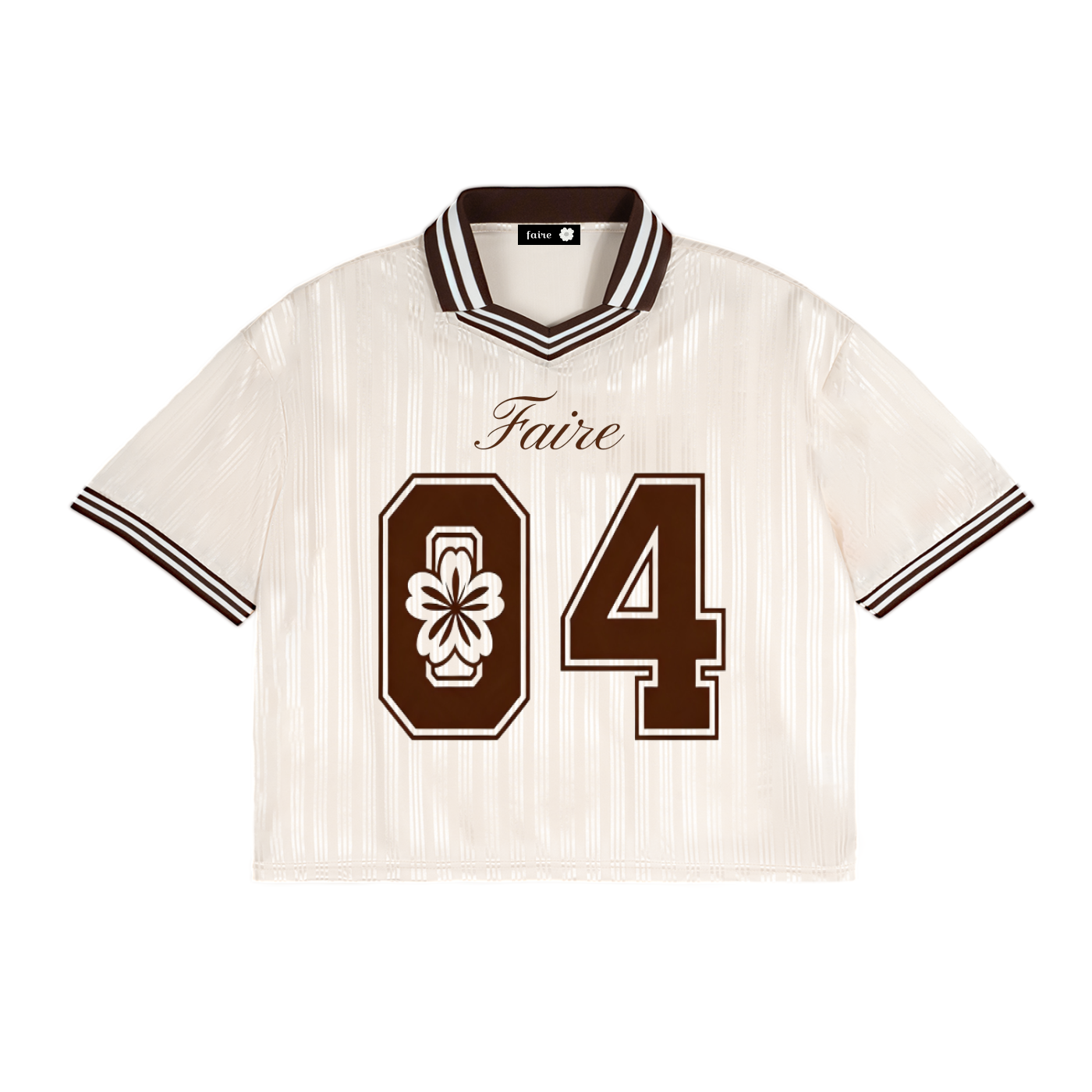 Faire | “crème et marron 04” | Boxy Striped Tee